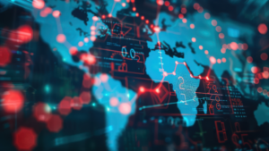 Illustration representing business expansion into Latin America and long-term value growth strategy