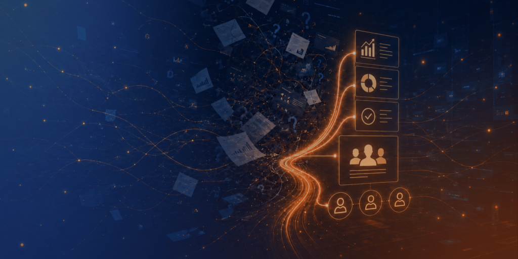 Modern B2B brands like Stripe, Slack, and Notion demonstrate how clear communication helps complex products become easier for buyers to understand, trust, and adopt faster. The image represents the idea that strong B2B brands turn complexity into buyer understanding through strategic messaging, visual clarity, and simplified communication.