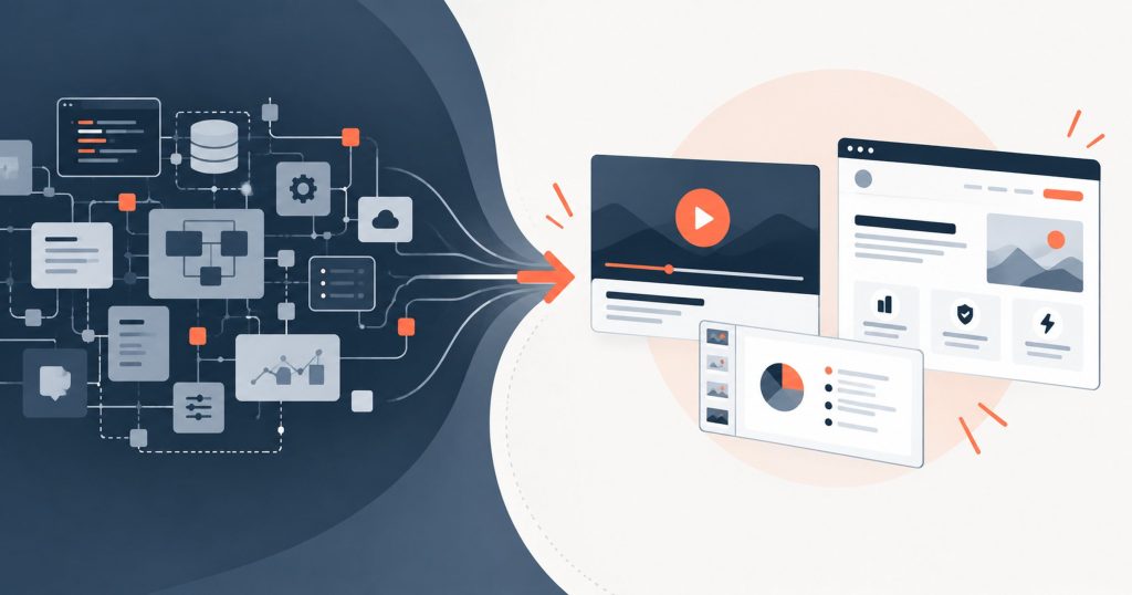 A complex product turned into one clear explainer kit: video, product page and sales visuals
